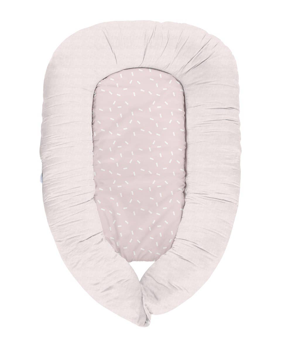 Confelli 3-in-1-Nistbett aus Memoryschaum, Rosa Kikkaboo