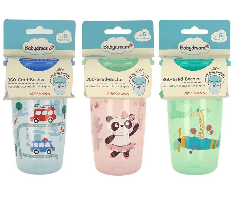 Babydream 360-Grad-Trinkbecher 300 ml, 3-fach sort Dinotoys