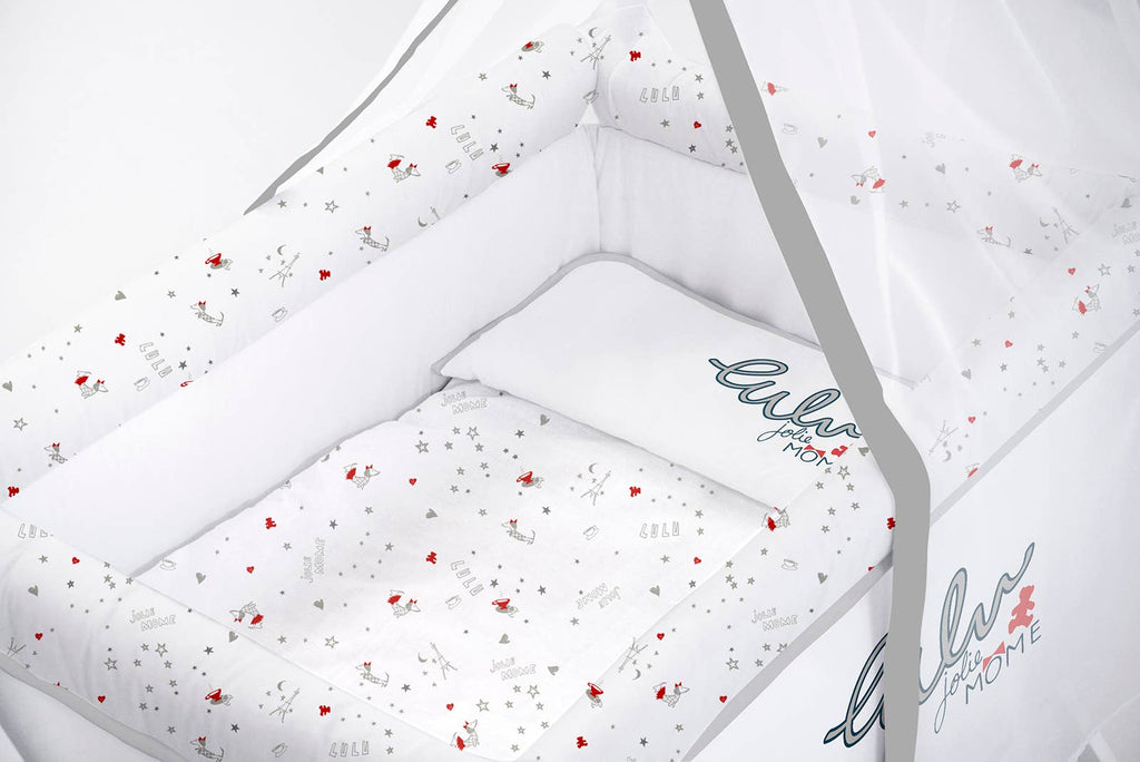 MINI-WIEGE+GRAUER JOLIE MOME STOFF UND SCHLEIER S&P NEWBORN, S.L. (Lulu)