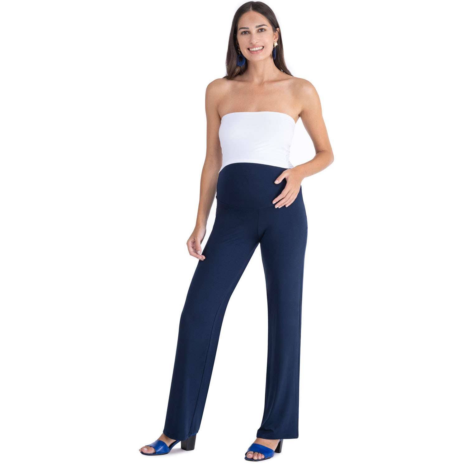 Cinzia, elegante Umstandshose mit weitem Bein Mamsy