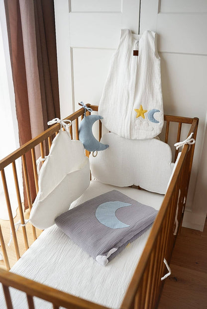 Hi Little One - 2-lagiges Musselin Day & Night Grau Hi Little One