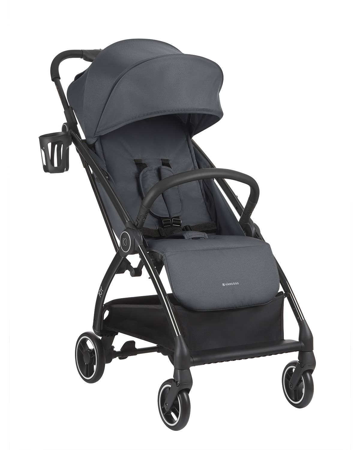 Selbstzusammenklappbarer Buggy Joy Dunkelgrau Kikkaboo