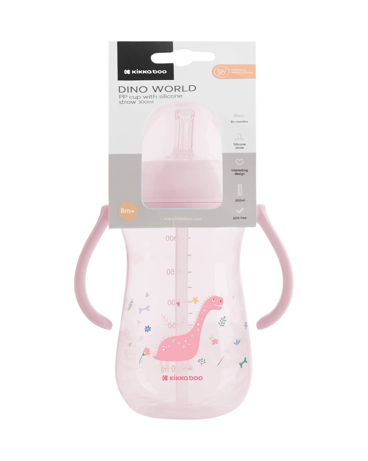 PP-Becher mit Silikonstrohhalm 300 ml Dino World Kika Group Ltd.