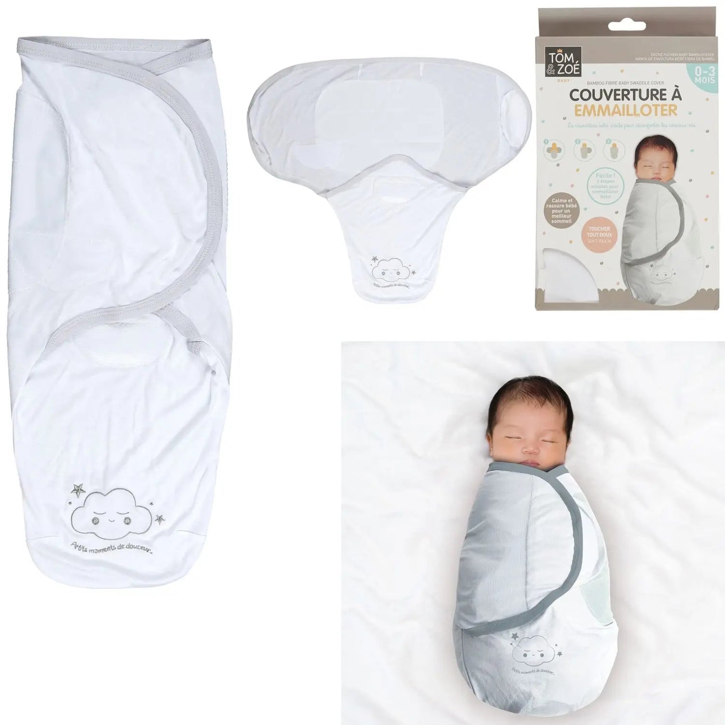 Pucktuch mit Bambusfasern TOM ET ZOE