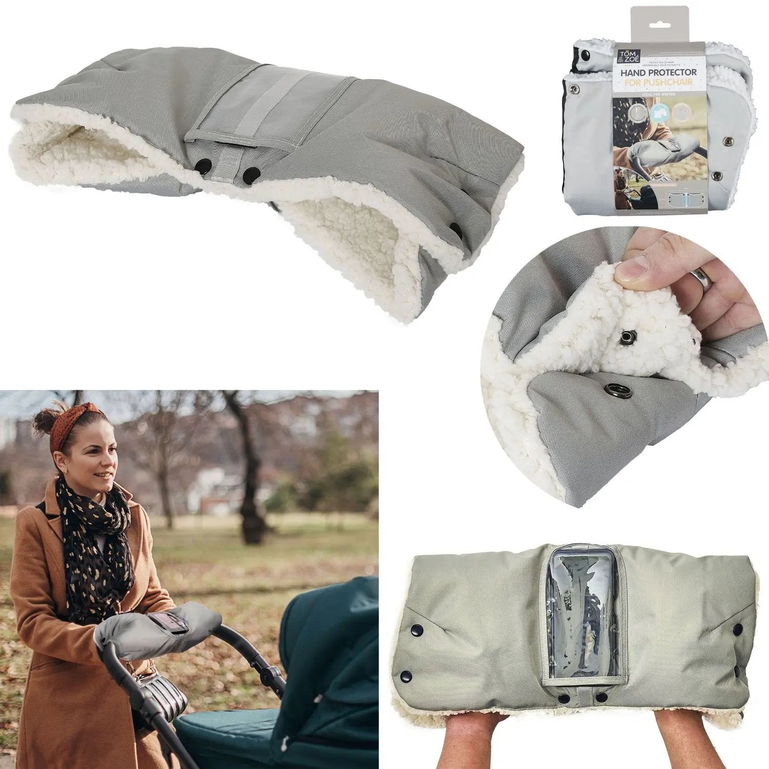 Wasserfester Handschutz für Kinderwagen TOM ET ZOE