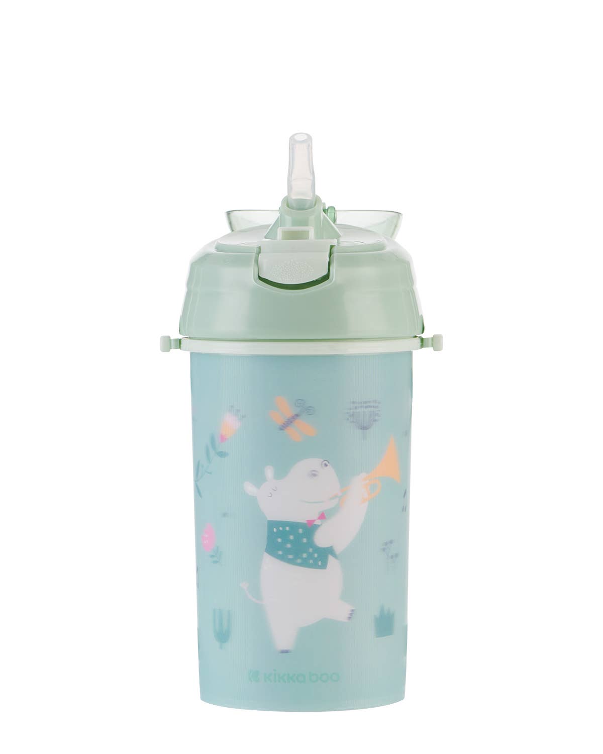 PP-Becher mit Silikonstrohhalm und Riemen 450 ml Musikfest Kika Group Ltd.