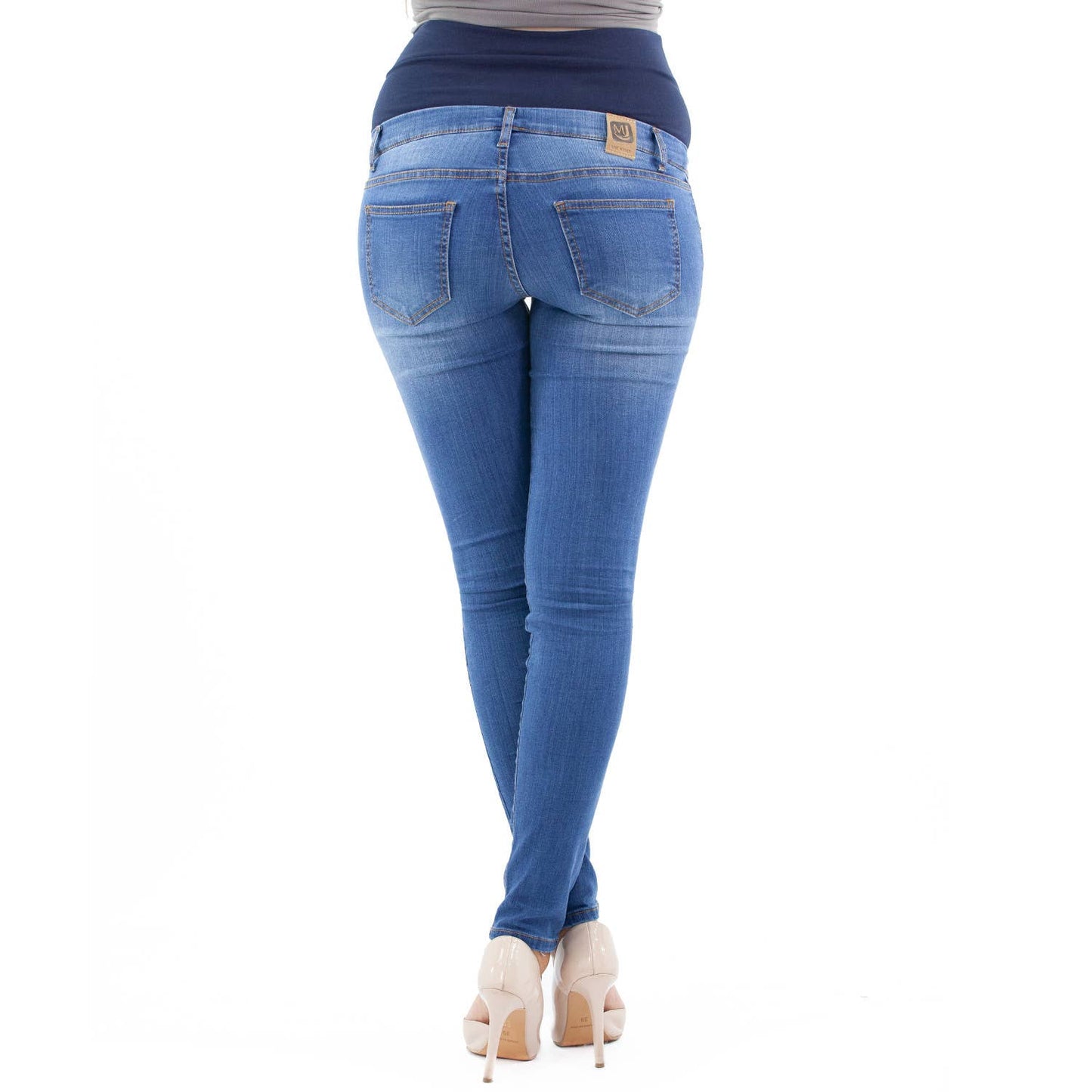 Delux, Umstandsjeans, Slim Fit – Hellblau Mamsy