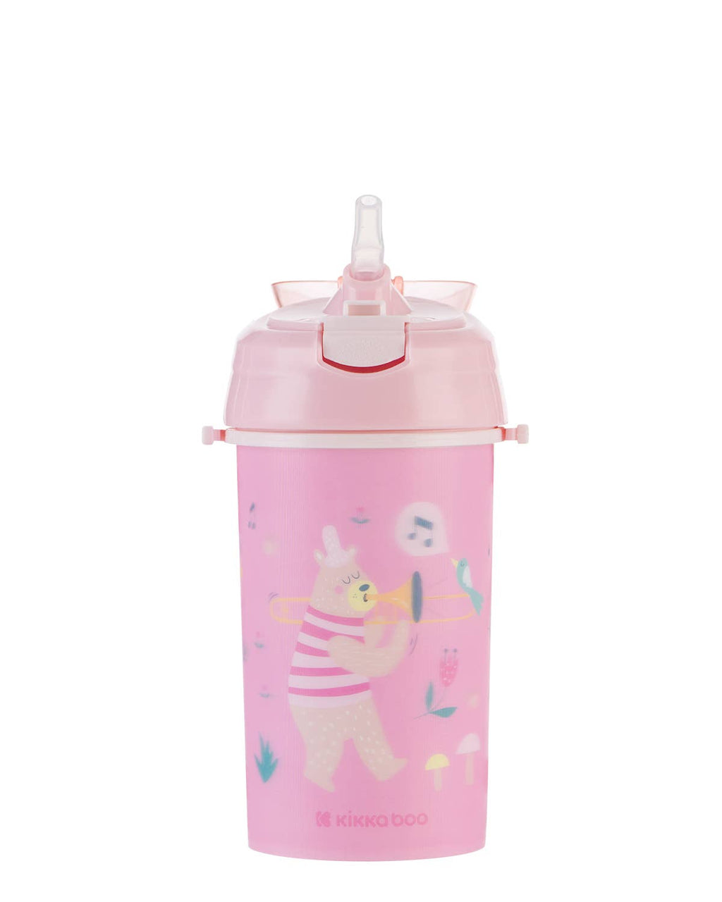 PP-Becher mit Silikonstrohhalm und Riemen 450 ml Musikfest Kika Group Ltd.