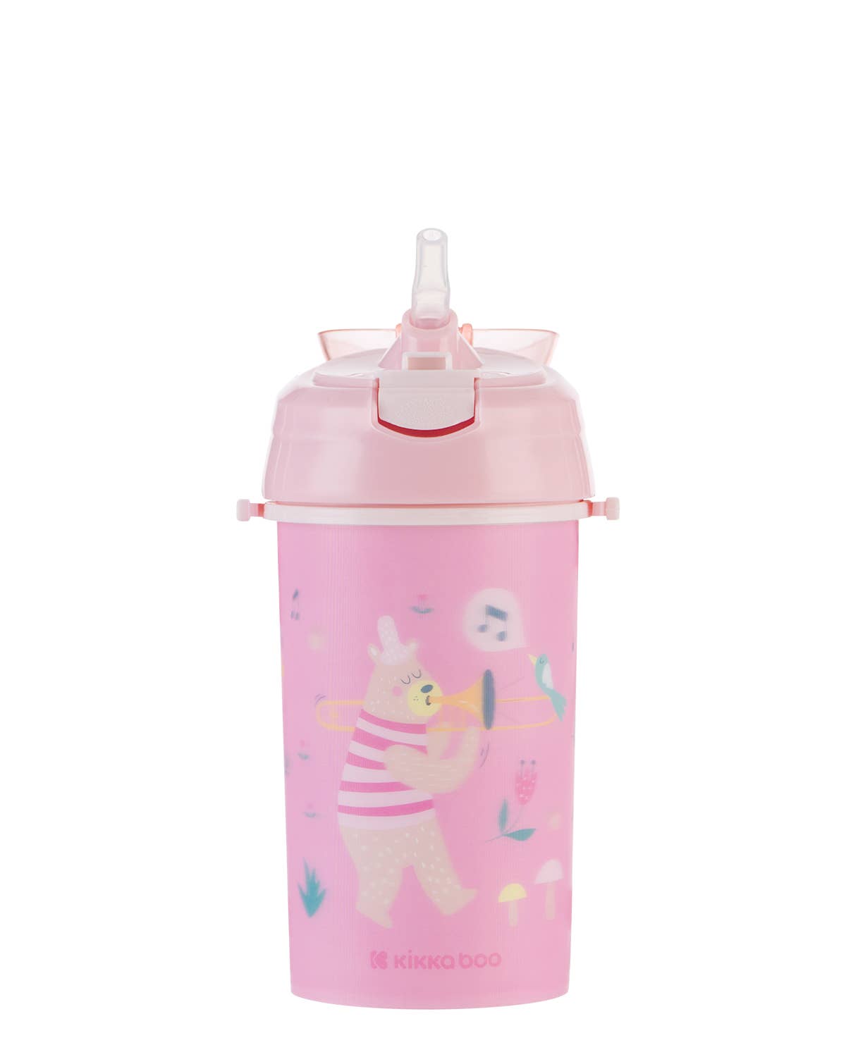 PP-Becher mit Silikonstrohhalm und Riemen 450 ml Musikfest Kika Group Ltd.
