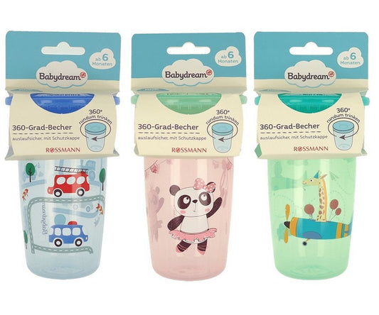 Babydream 360-Grad-Trinkbecher 300 ml, 3-fach sort Dinotoys